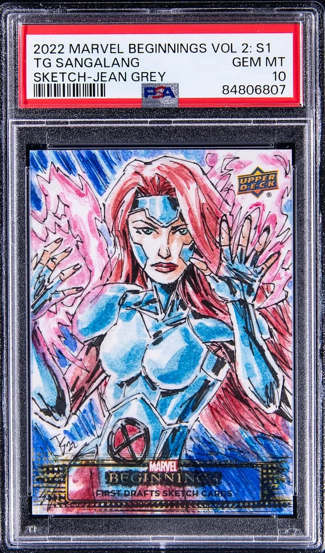 2022 Upper Deck S1 Sketch Jean Grey TG Sangalang Marvel Beginnings Vol. #2 card image