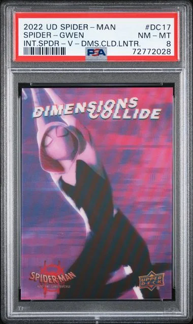 2022 Upper Deck Spider-Gwen Spider-Man Into The Spider-Verse Dimensions Collide Lenticular #DC-17 card image