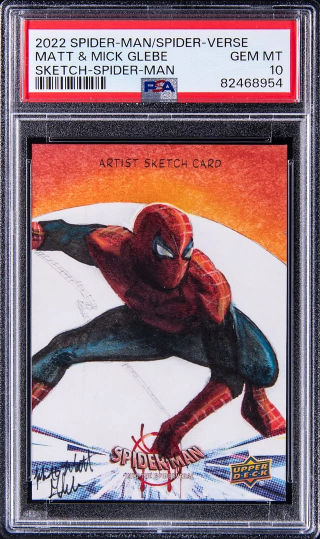 2022 Upper Deck Spider-Man Into the Spiderverse Matt & Mick Glebe Sketch Spider-Man #no-number card image