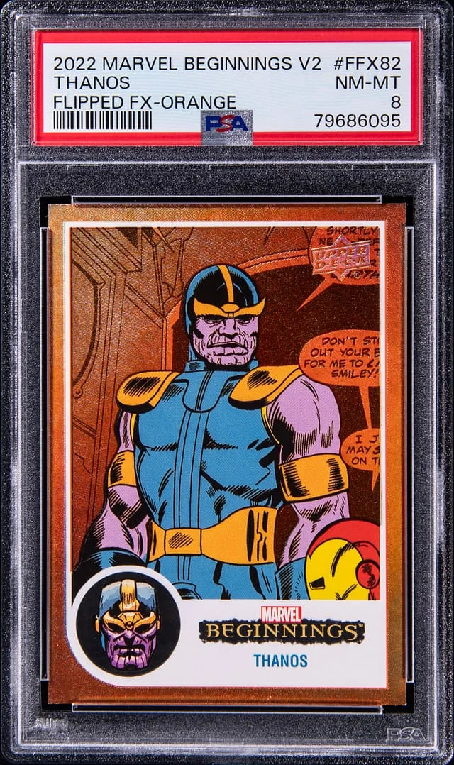 2022 Upper Deck Thanos Marvel Beginnings Volume 2: Series 1 Flipped FX Orange #FFX82 card image