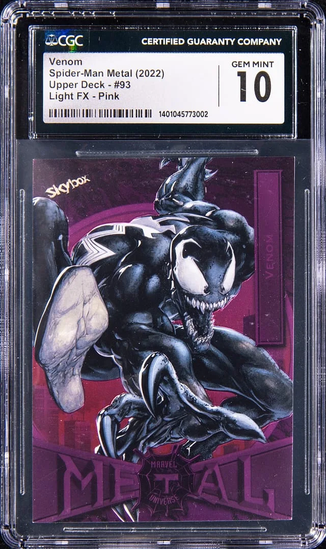 2022 Upper Deck Venom Spider-Man Metal Light FX Pink #93 card image