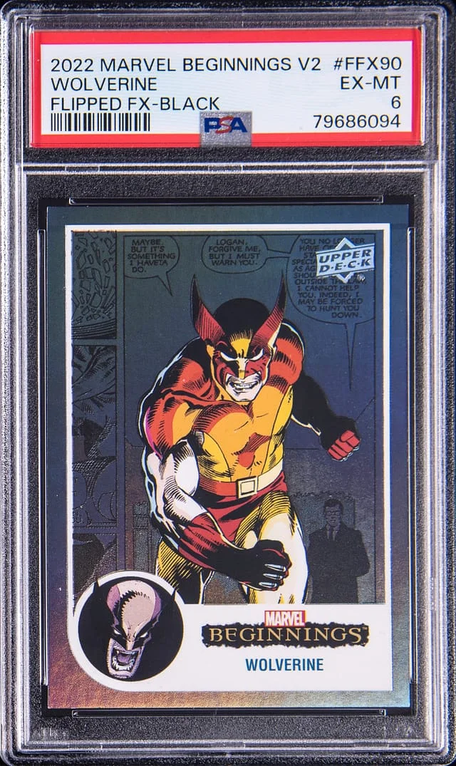 2022 Upper Deck Wolverine Marvel Beginnings Volume 2: Series 1 Flipped FX Black #FFX90 card image