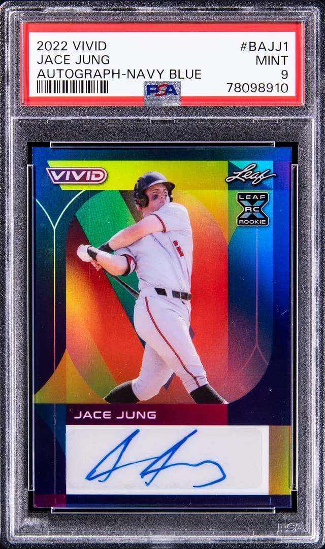 2022 Vivid Autograph-Navy Blue Jace Jung #BAJJ1 card image