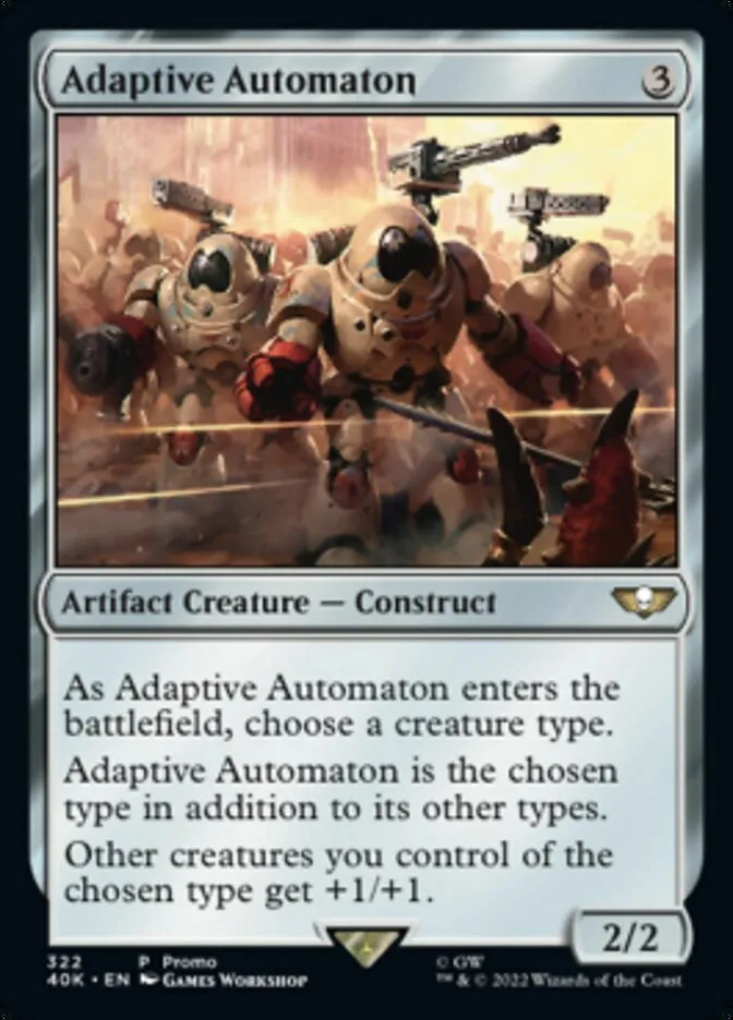 2022 Warhammer 40,000 Commander Adaptive Automaton rare #322 unlisted card image