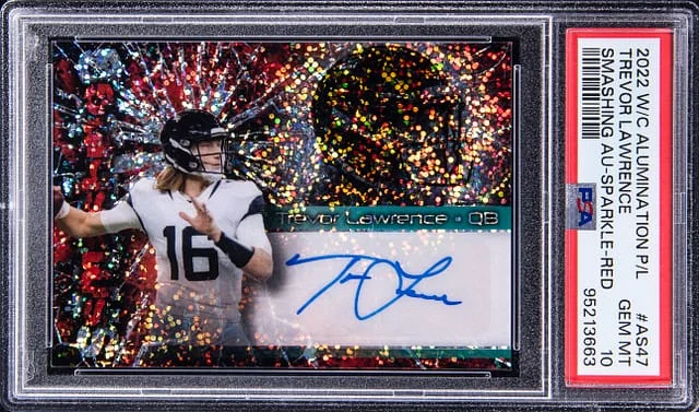 2022 Wild Card Alumination Pro-Look Smashing Autograph Sparkle Red Trevor Lawrence #AS-47 card image