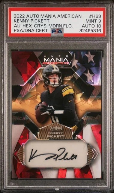 2022 Wild Card Auto Mania American Football Autographs Hex-Crystal-Modern Flag Kenny Pickett #H63 card image
