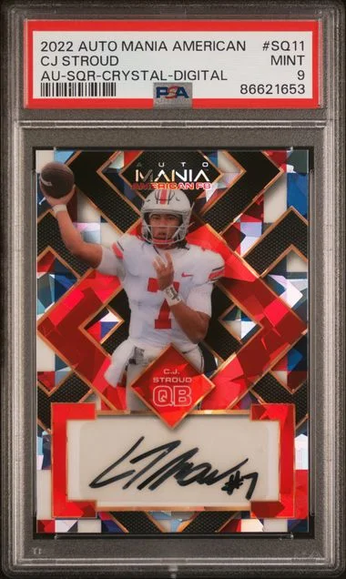 2022 Wild Card Auto Mania American Football Autographs Square-Crystal-Digital C.J Stroud #SQ11 card image
