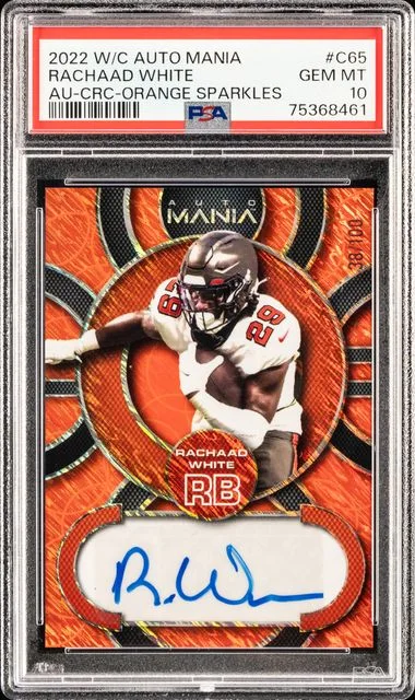 2022 Wild Card Auto Mania Autographs Circle-Sparkles-Orange Rachaad #AMC65 card image