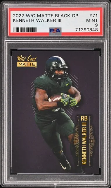 2022 Wild Card Matte Black Draft Pick Kenneth Walker III #71 card image
