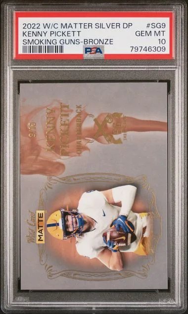 2022 Wild Card Matte Silver Draft Pick Smoking Guns Bronze Kenny Pickett #SG-9 card image
