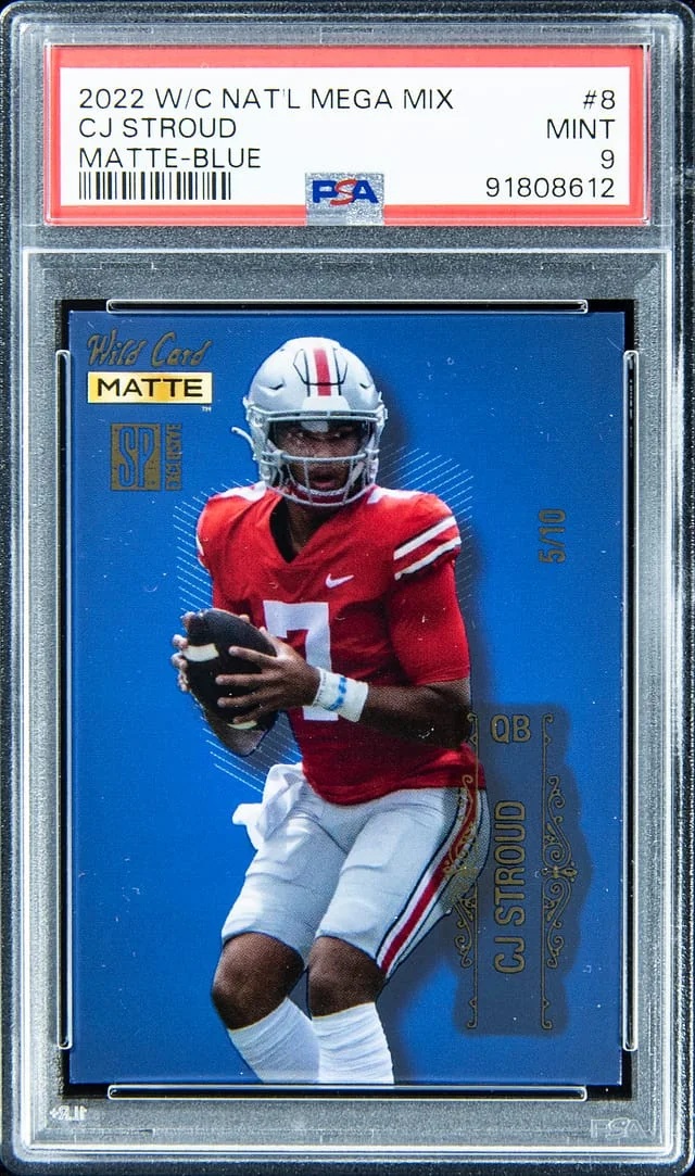 2022 Wild Card National Mega Mix Matte Blue CJ Stroud #MBN-8 card image