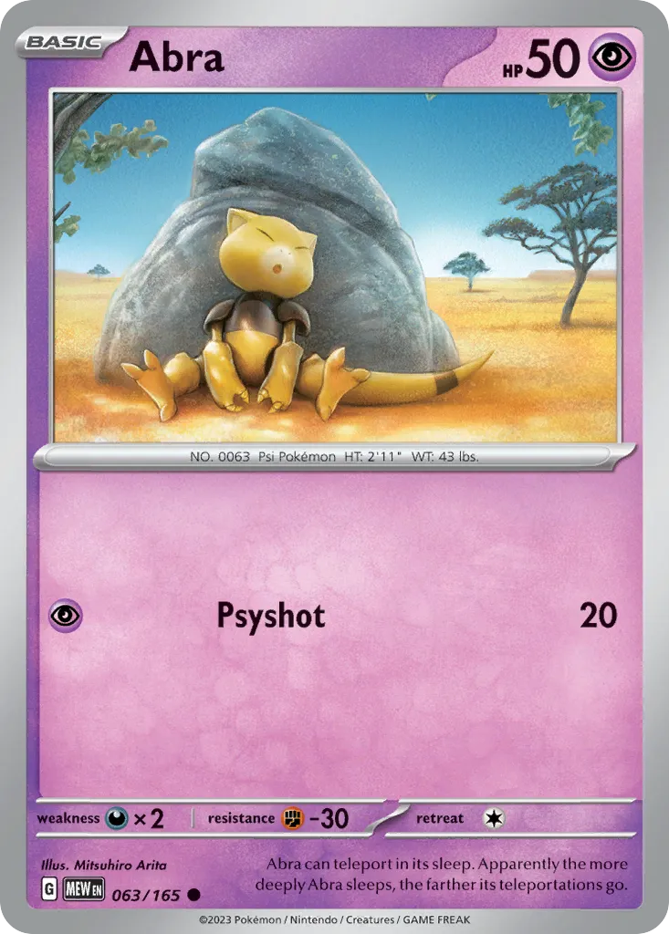 2023 151 Abra Common #063/165 Common card image