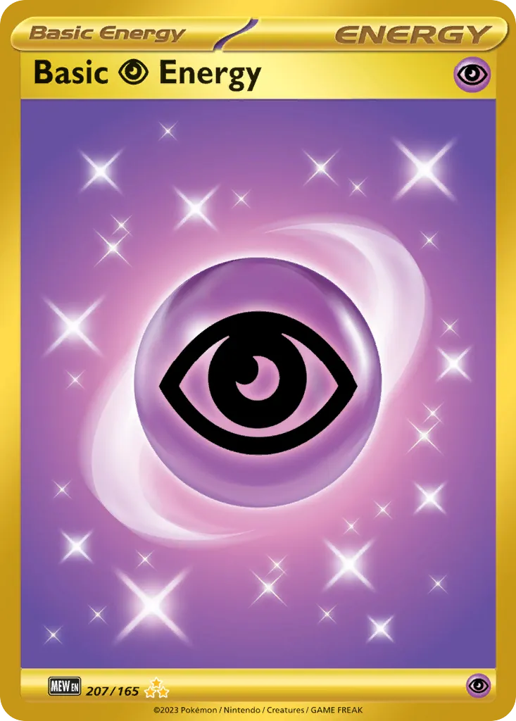 2023 151 Basic Psychic Energy Hyper Rare #207/165 Hyper Rare card image