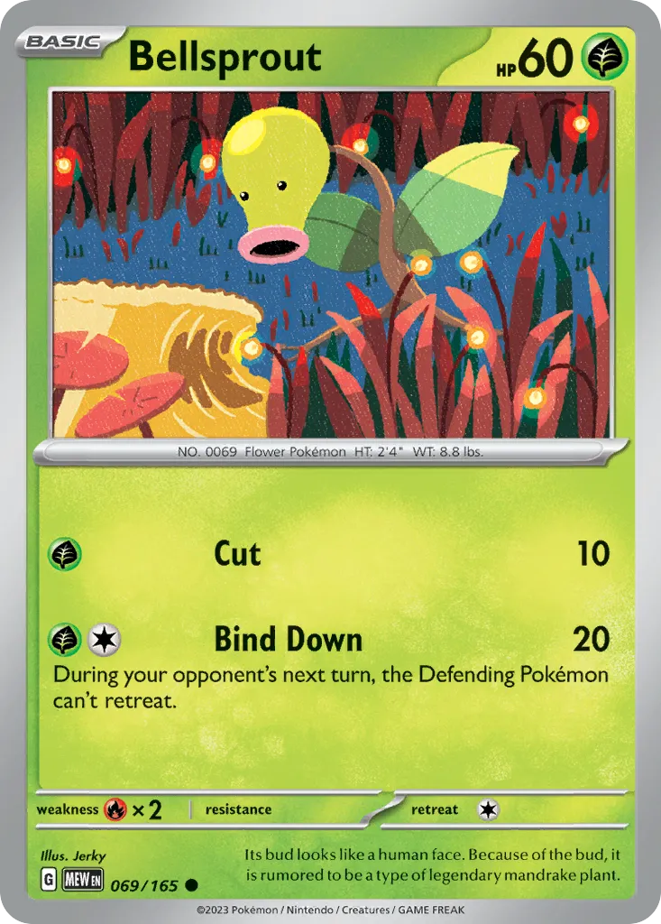 2023 151 Bellsprout Common #069/165 Common card image