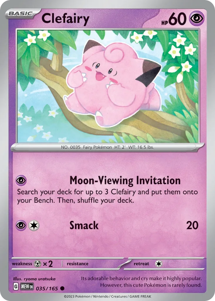 2023 151 Clefairy Common #035/165 Common card image