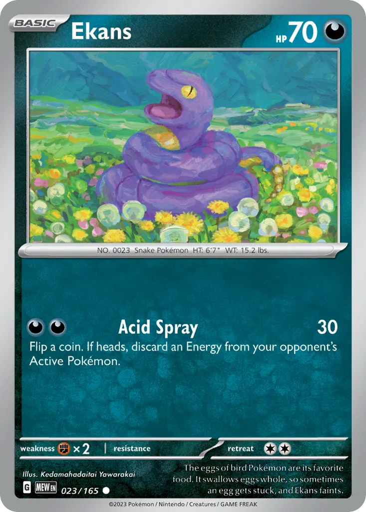 2023 151 Ekans Common #023/165 Common card image