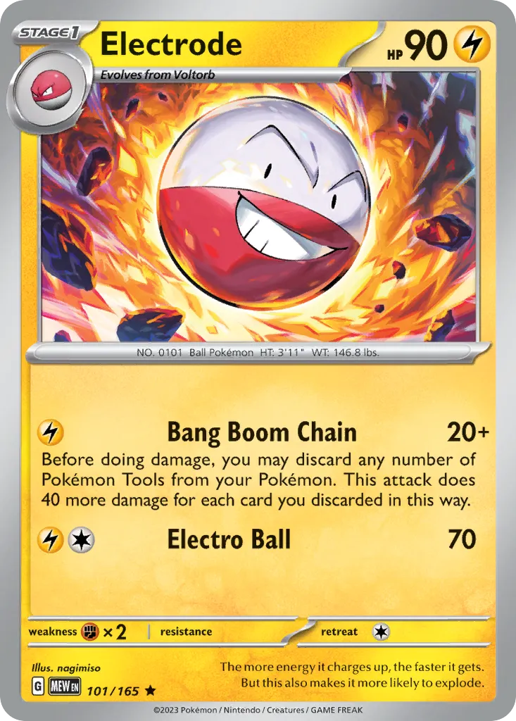 2023 151 Electrode Rare #101/165 Rare card image