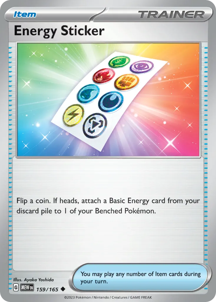 2023 151 Energy Sticker #159/165 Uncommon card image