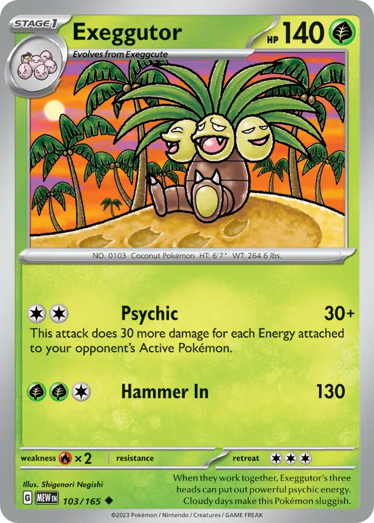 2023 151 Exeggutor Uncommon #103/165 Uncommon card image