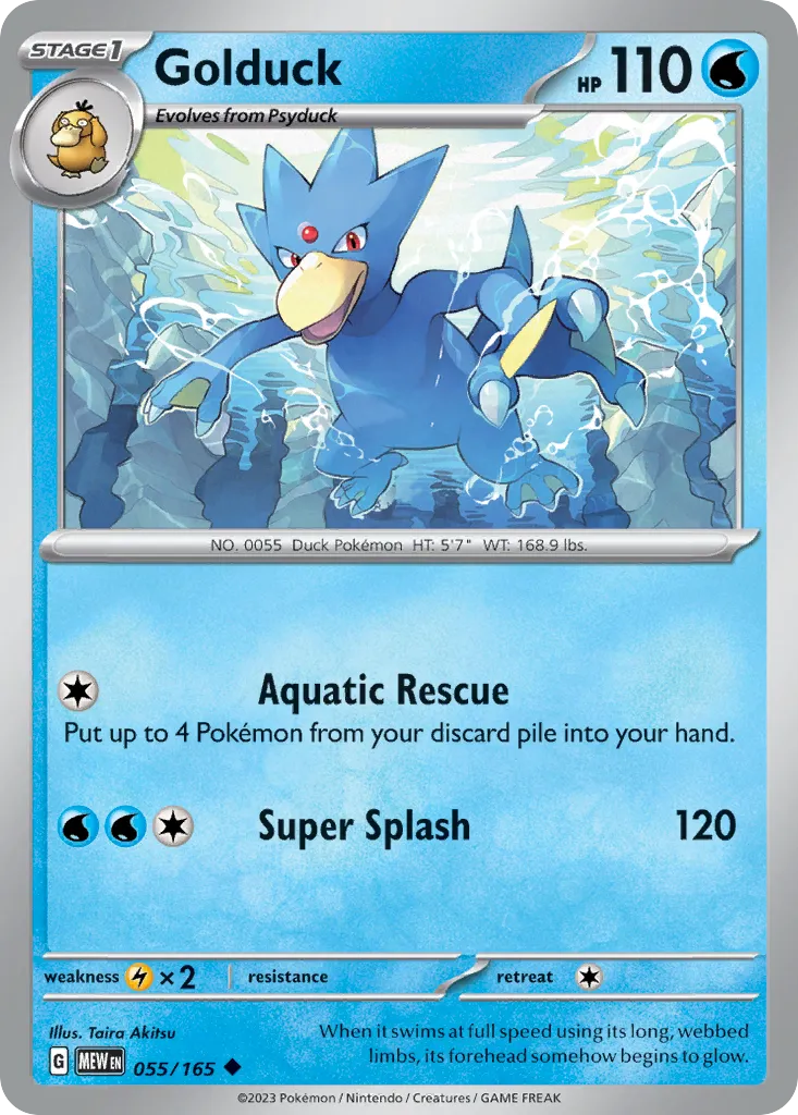 2023 151 Golduck #055/165 Uncommon card image