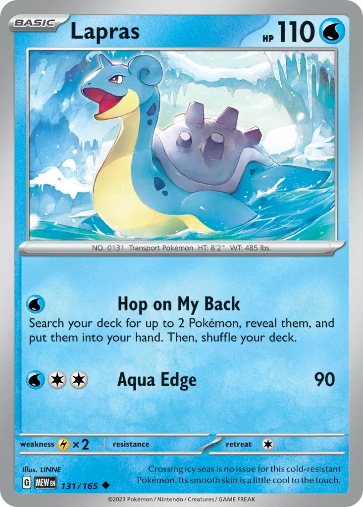 2023 151 Lapras Uncommon #131/165 Uncommon card image