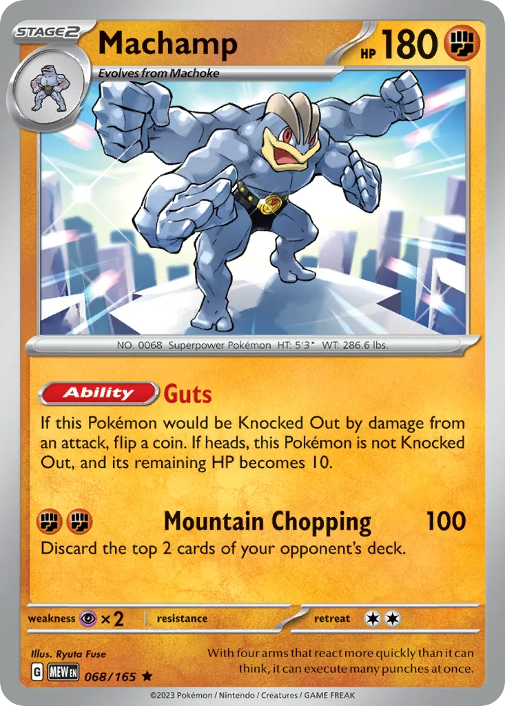 2023 151 Machamp Rare #068/165 Rare card image