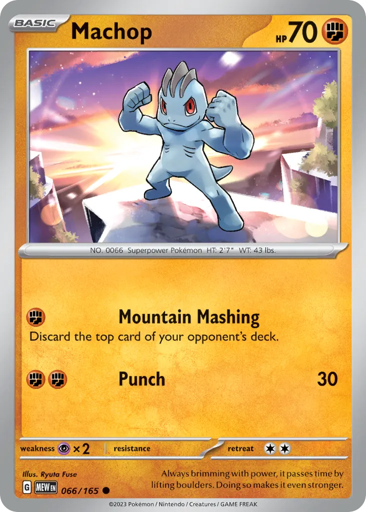 2023 151 Machop Common #066/165 Common card image