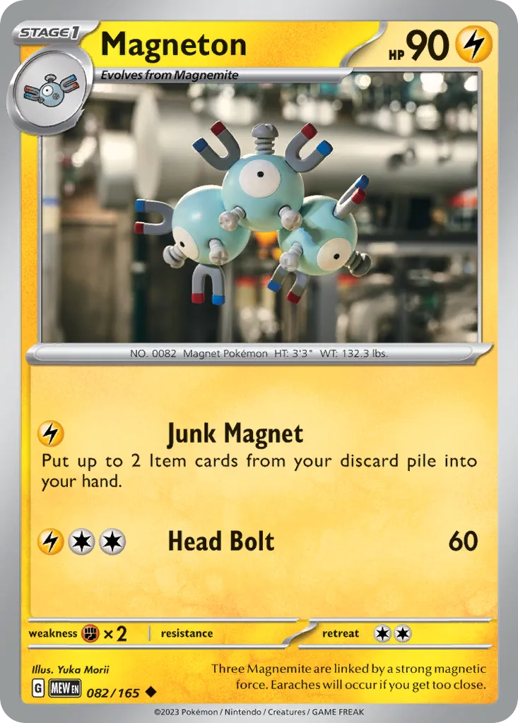 2023 151 Magneton Uncommon #082/165 Uncommon card image