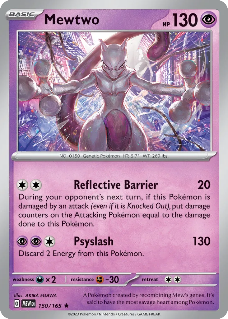 2023 151 Mewtwo #150/165 Rare card image