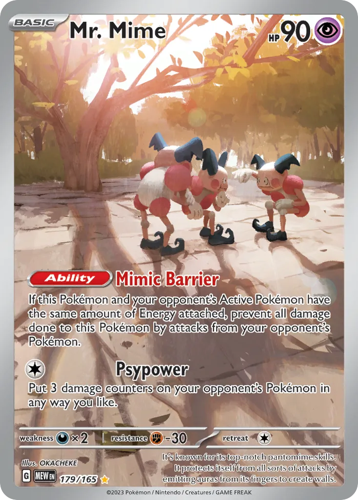2023 151 Mr. Mime #122/165 Rare card image