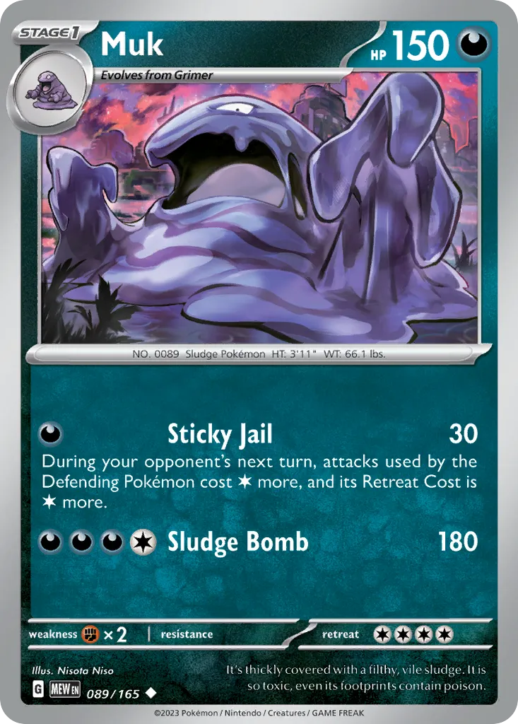 2023 151 Muk #089/165 Uncommon card image
