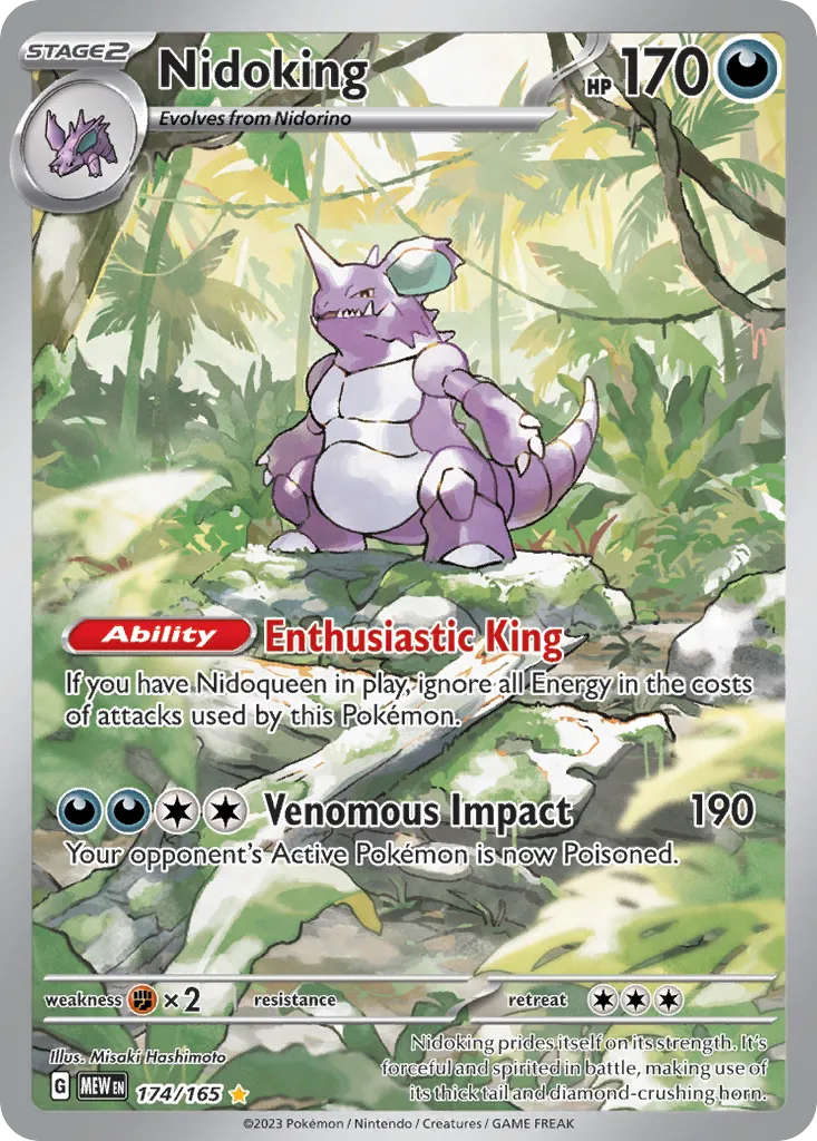 2023 151 Nidoking Rare #034/165 Rare card image