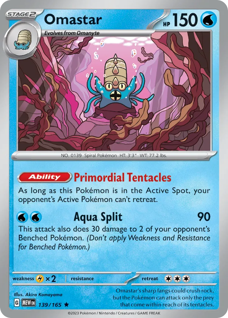 2023 151 Omastar #139/165 Rare card image