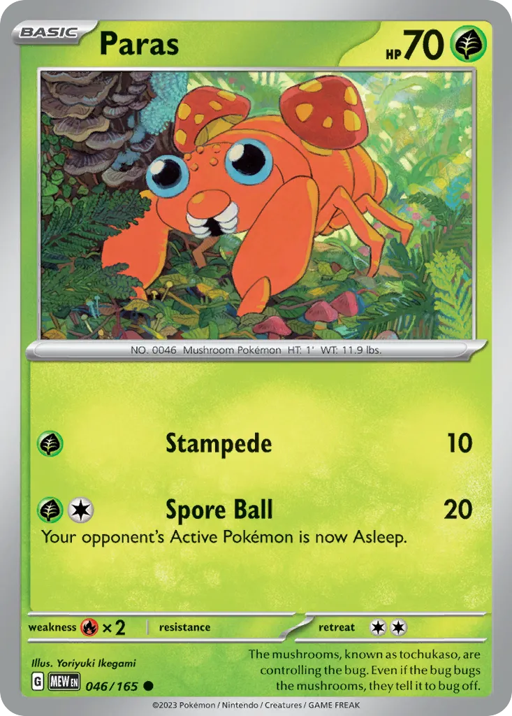 2023 151 Paras Common #046/165 Common card image