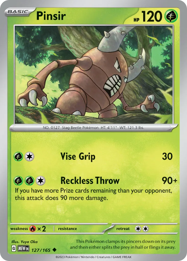 2023 151 Pinsir #127/165 Uncommon card image