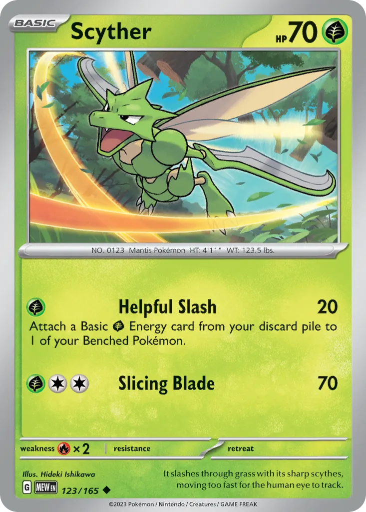 2023 151 Scyther Uncommon #123/165 Uncommon card image