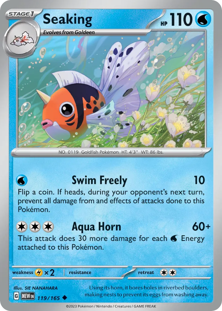 2023 151 Seaking Uncommon #119/165 Uncommon card image