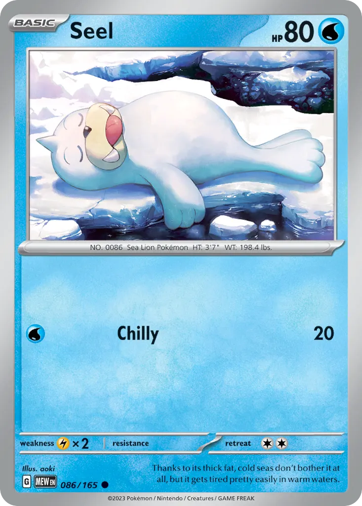 2023 151 Seel Common #086/165 Common card image