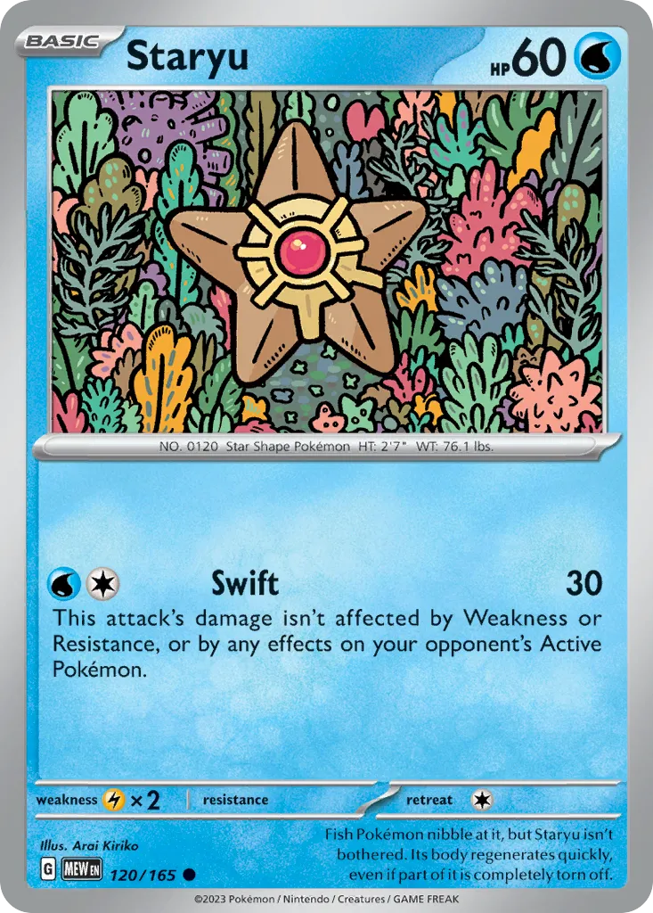 2023 151 Staryu Common #120/165 Common card image