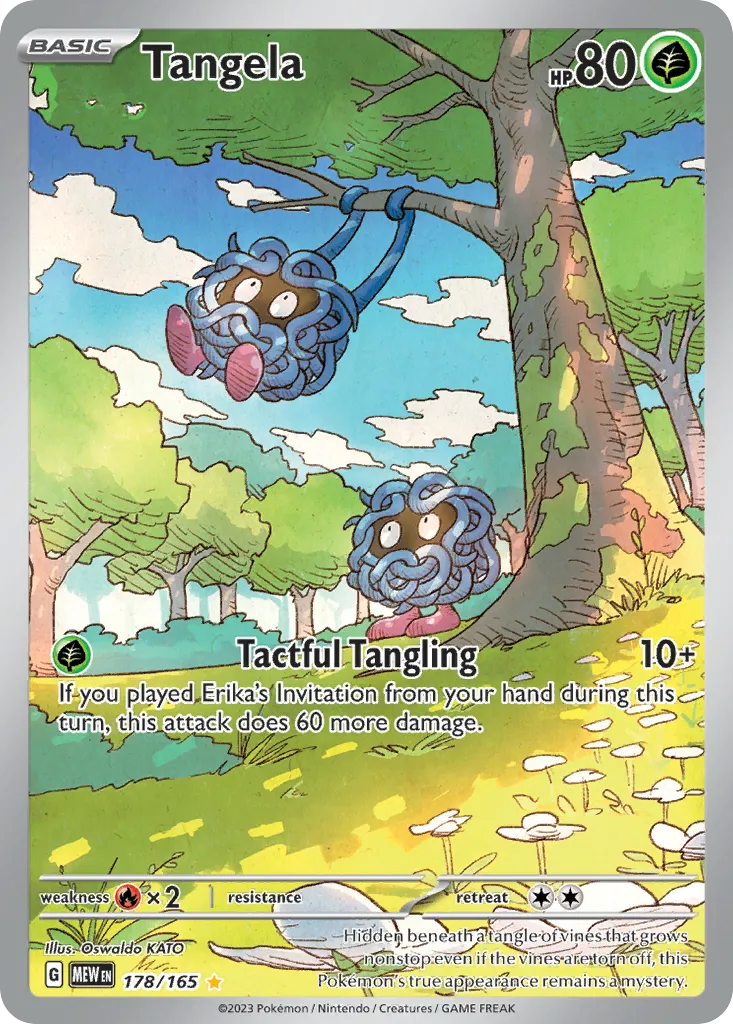 2023 151 Tangela #178/165 Illustration Rare card image