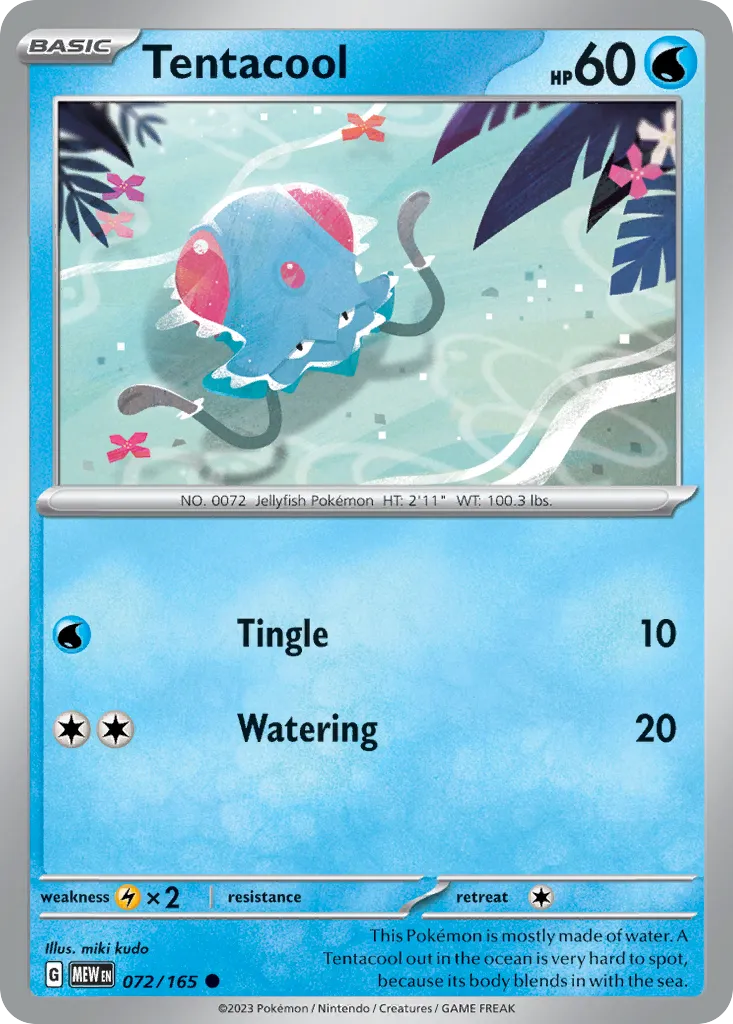 2023 151 Tentacool Common #072/165 Common card image