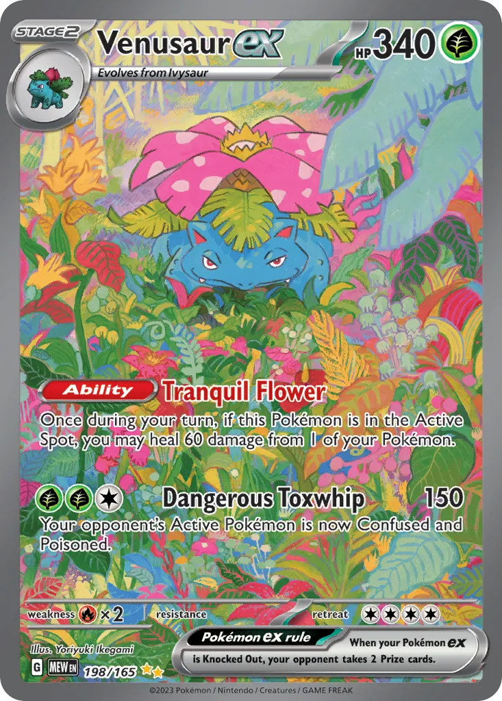 2023 151 Venusaur ex #198/165 Special Illustration Rare card image