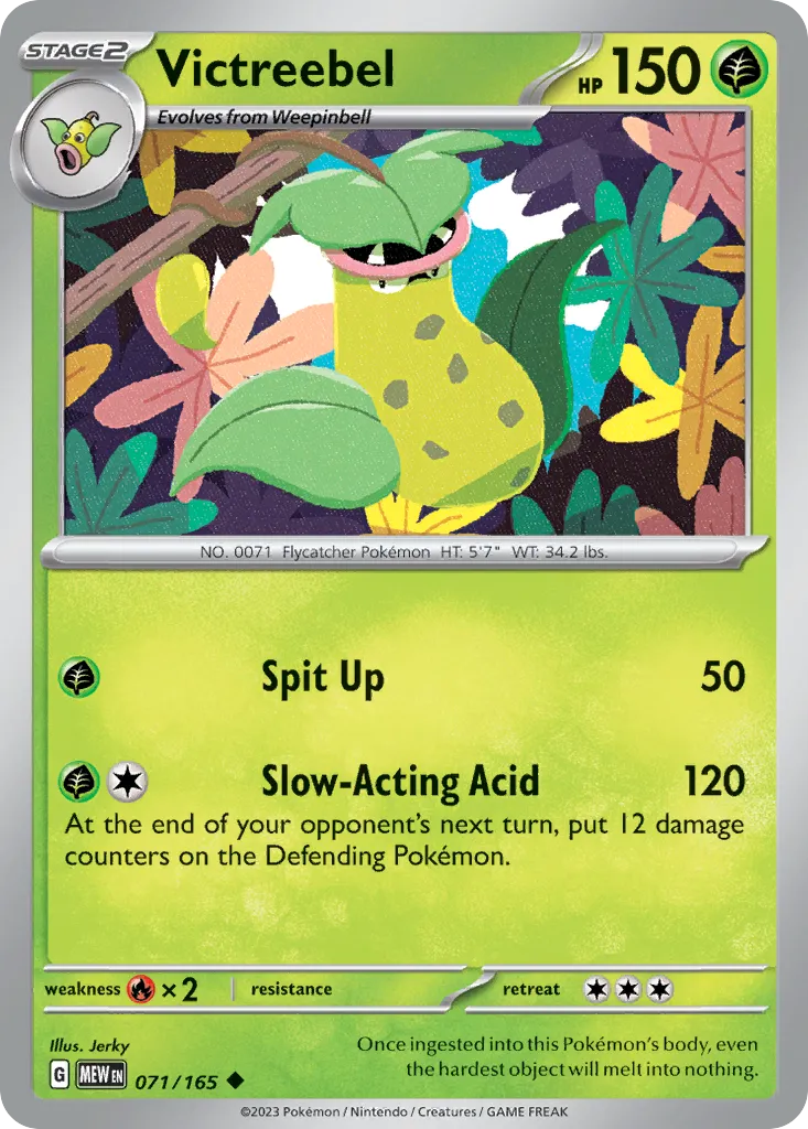 2023 151 Victreebel Uncommon #071/165 Uncommon card image
