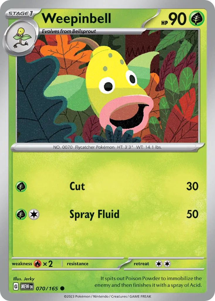 2023 151 Weepinbell Common #070/165 Common card image