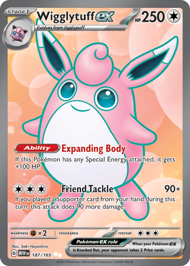 2023 151 Wigglytuff ex #040/165 Double Rare card image