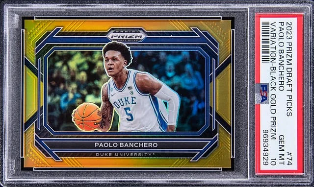2023-23 Panini Prizm Draft Picks Paolo Banchero Variation Black Gold Prizm #74 card image