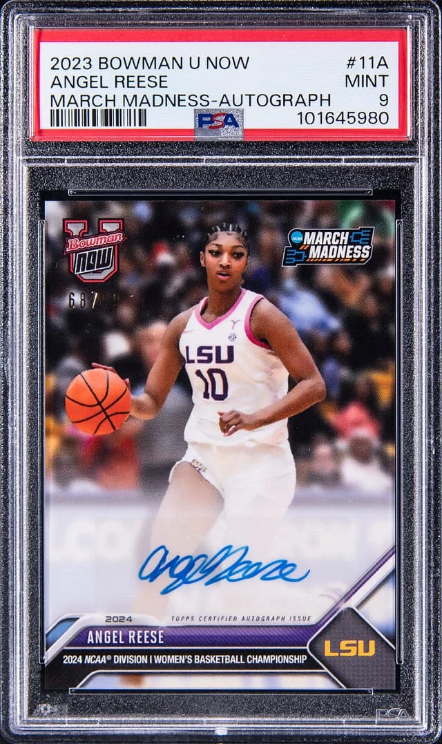 2023-24 Bowman Angel Reese U Now March Madness Autograph #11A card image