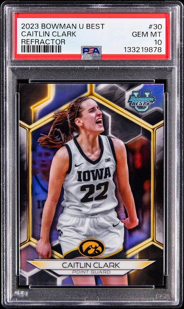 2023-24 Bowman Best Caitlin Clark Refractor #30 card image