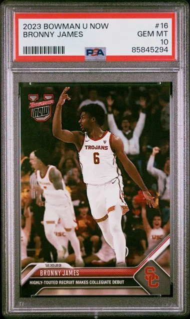 2023-24 Bowman Bronny James U Now #16 card image