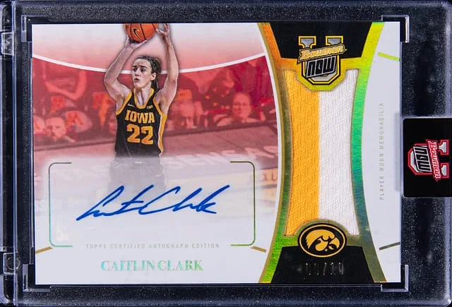 2023-24 Bowman Caitlin Clark U Now Player-Worn Memorabilia #16-AUR card image